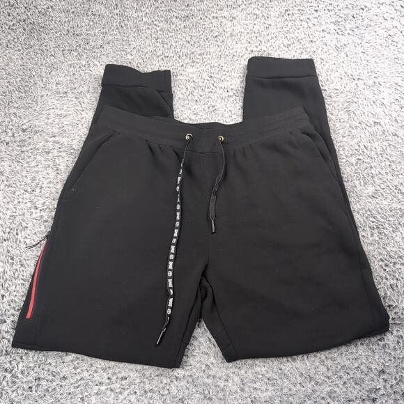 TapOut Pants Men Large Black Jogger Drawstring Tapered Sweatpants MMA UFC Y2K - Picture 1 of 9